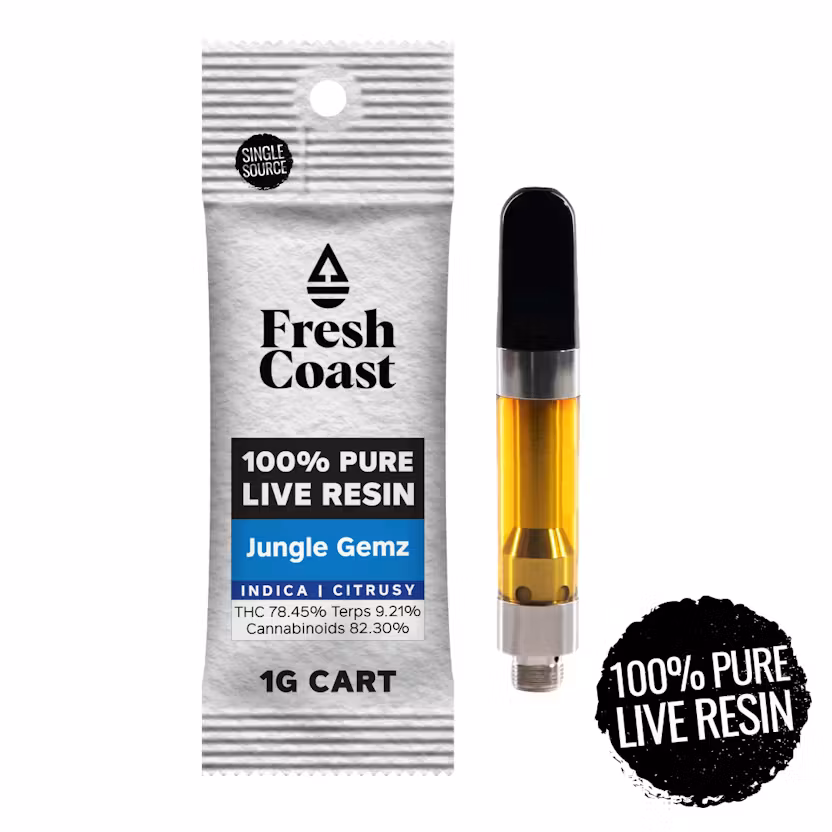 Photograph of product: Fresh Coast | Jungle Gemz Pure Live Resin Cart