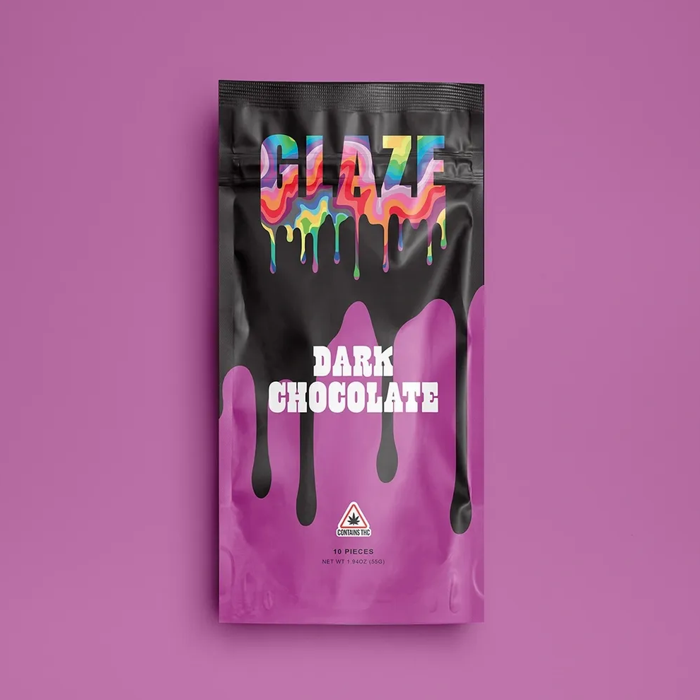 Photograph of product: Glaze Dark Chocolate Bar