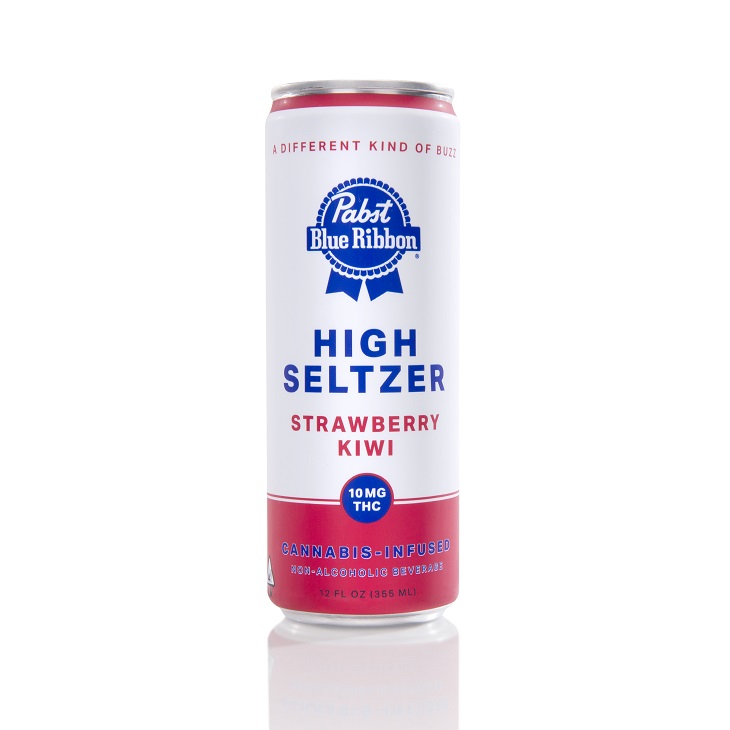 Photograph of product: Pabst BR High Strawberry Kiwi 10mg Infused Seltzer Single Can