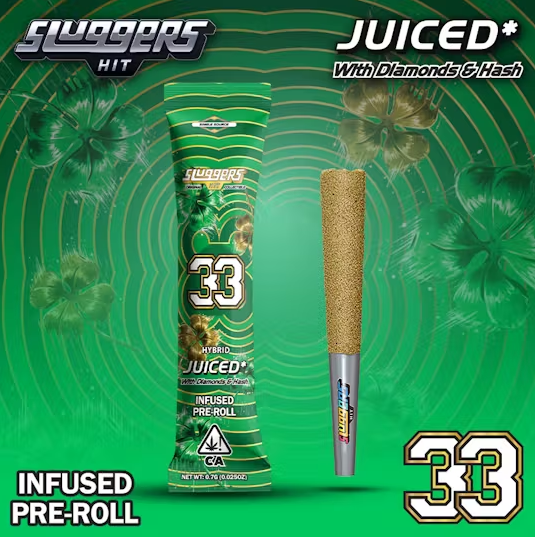 Photograph of product: SLUGGERS - Infused Preroll - 33 - au chocolat & Diamonds - 0.7G