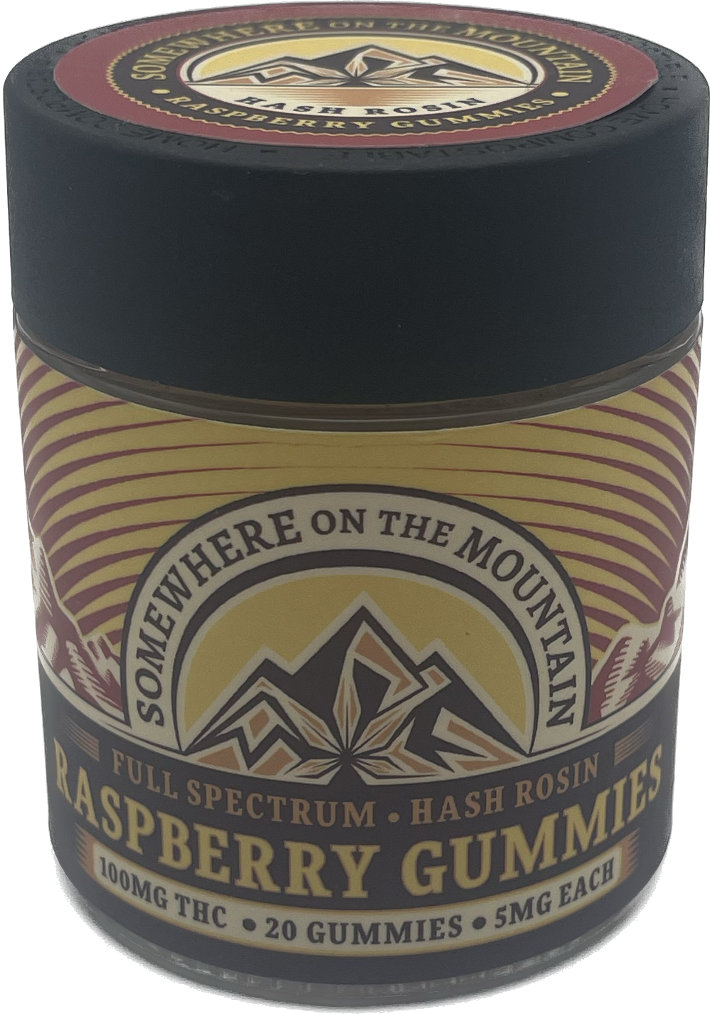 Photograph of product: Somewhere on the Mountain Blackberry au chocolat Rosin Gummies 100mg TH-oui