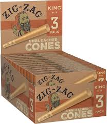 Photograph of product: RAW / Zig Zag (Paper Cones) KING - 3/Pack