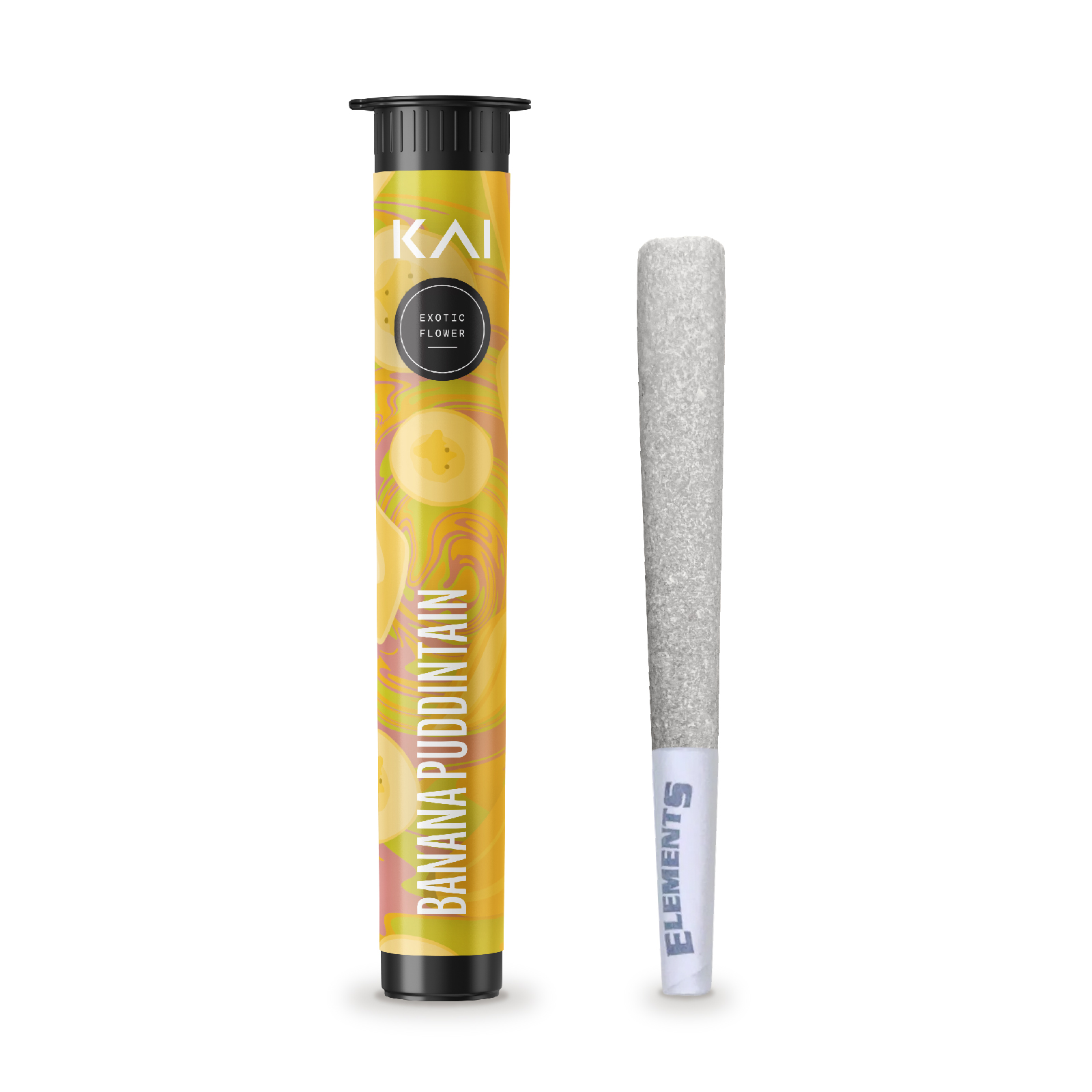 Photograph of Product: 2G BANANA PUDDINTAIN GLASS TIP PRE-ROLL