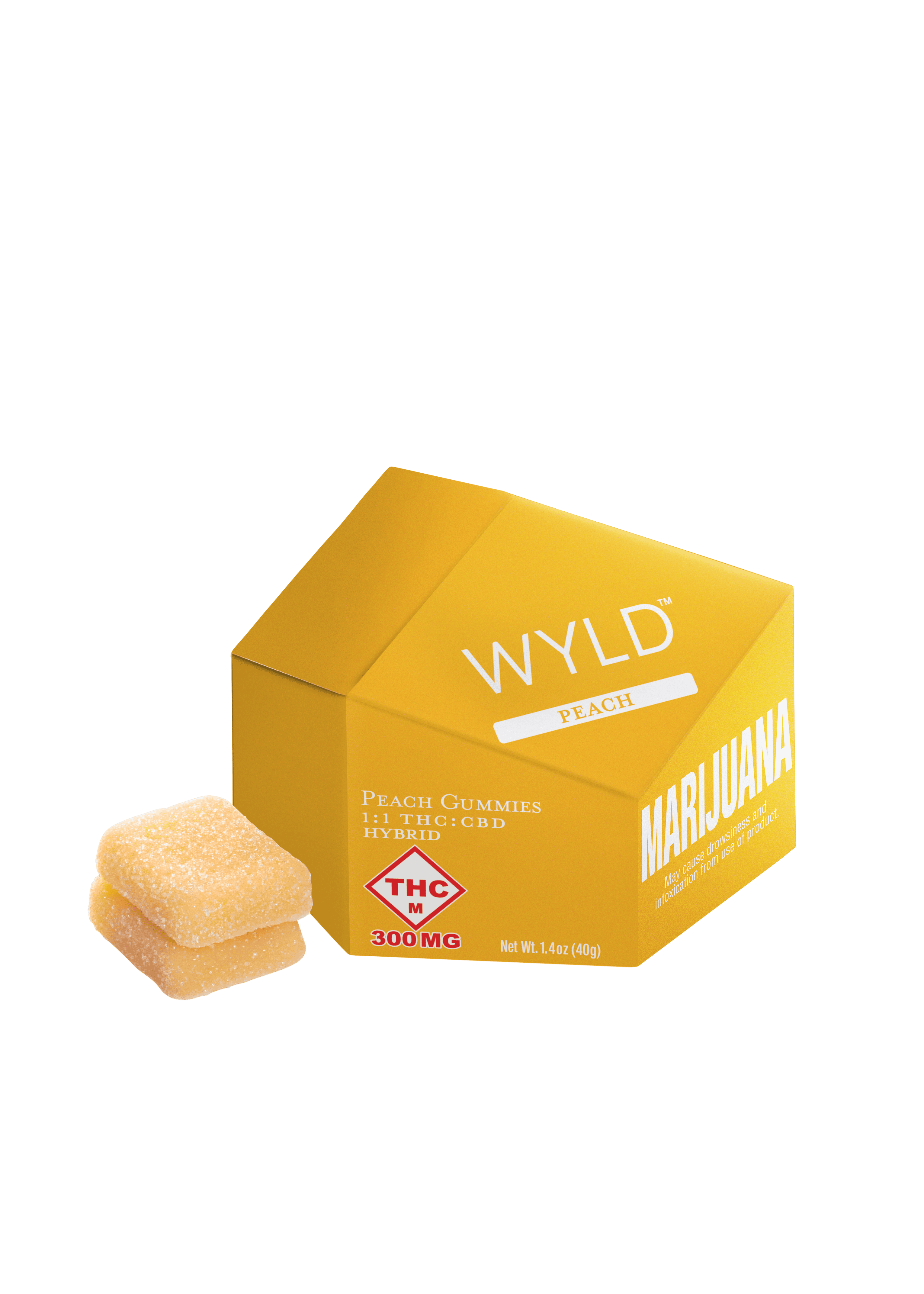 Photograph of product: 300mg:300mg Peach TH-oui:CBD 1: umdrops | 300mg