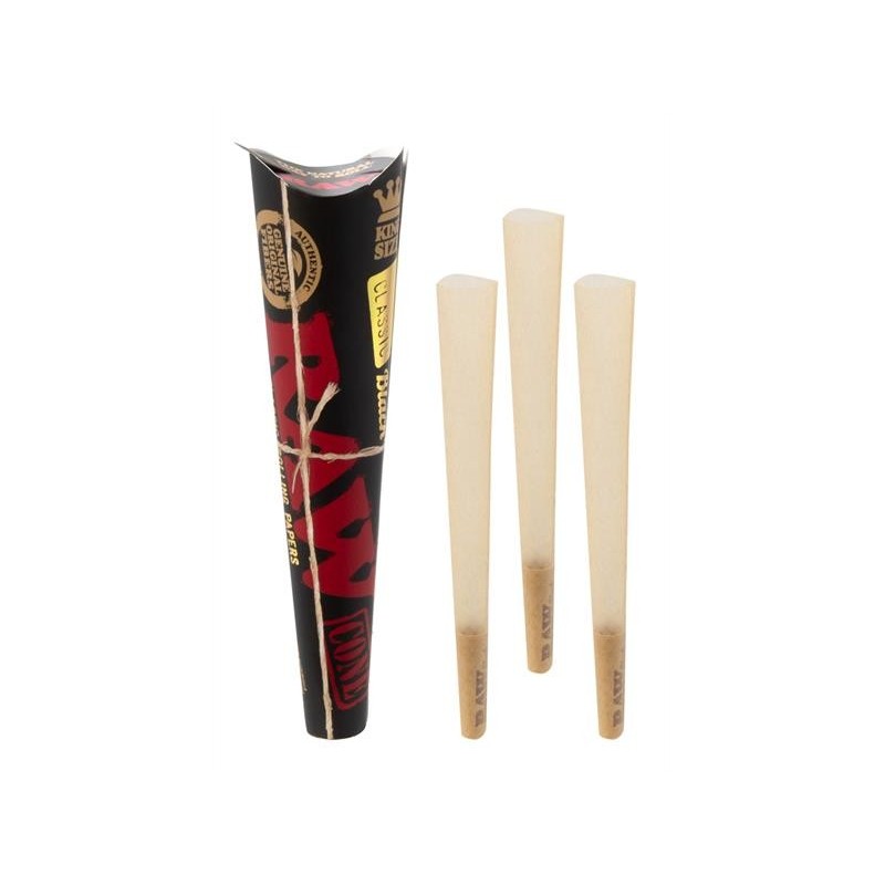Photograph of product: Black Classic Cones - King Size (110mm) 3pk