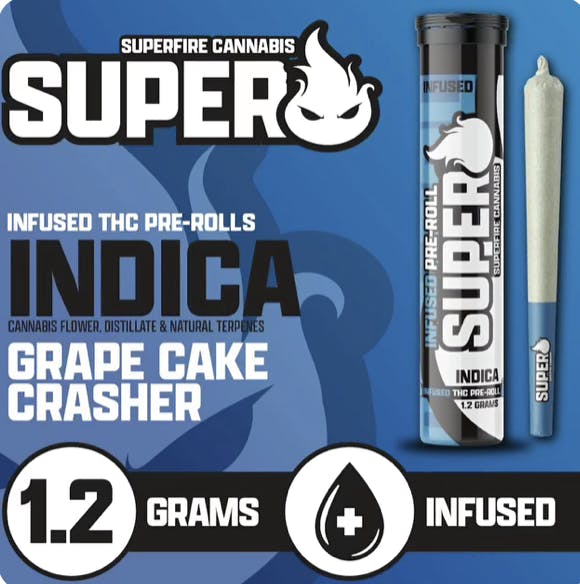 Photograph of product: Grape Cake Crasher Infused Preroll [B46]