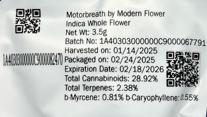 Photograph of Product: Modern Motor Breath 3.5g