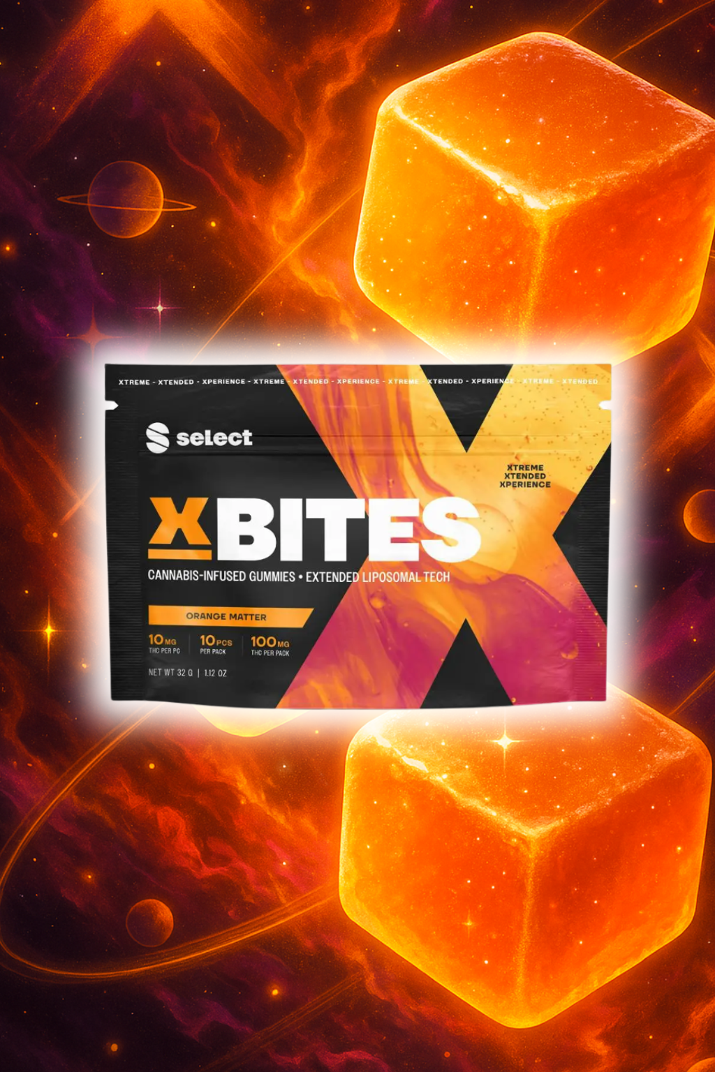 Photograph of product: Select | Orange Matter X Bites | 100mg