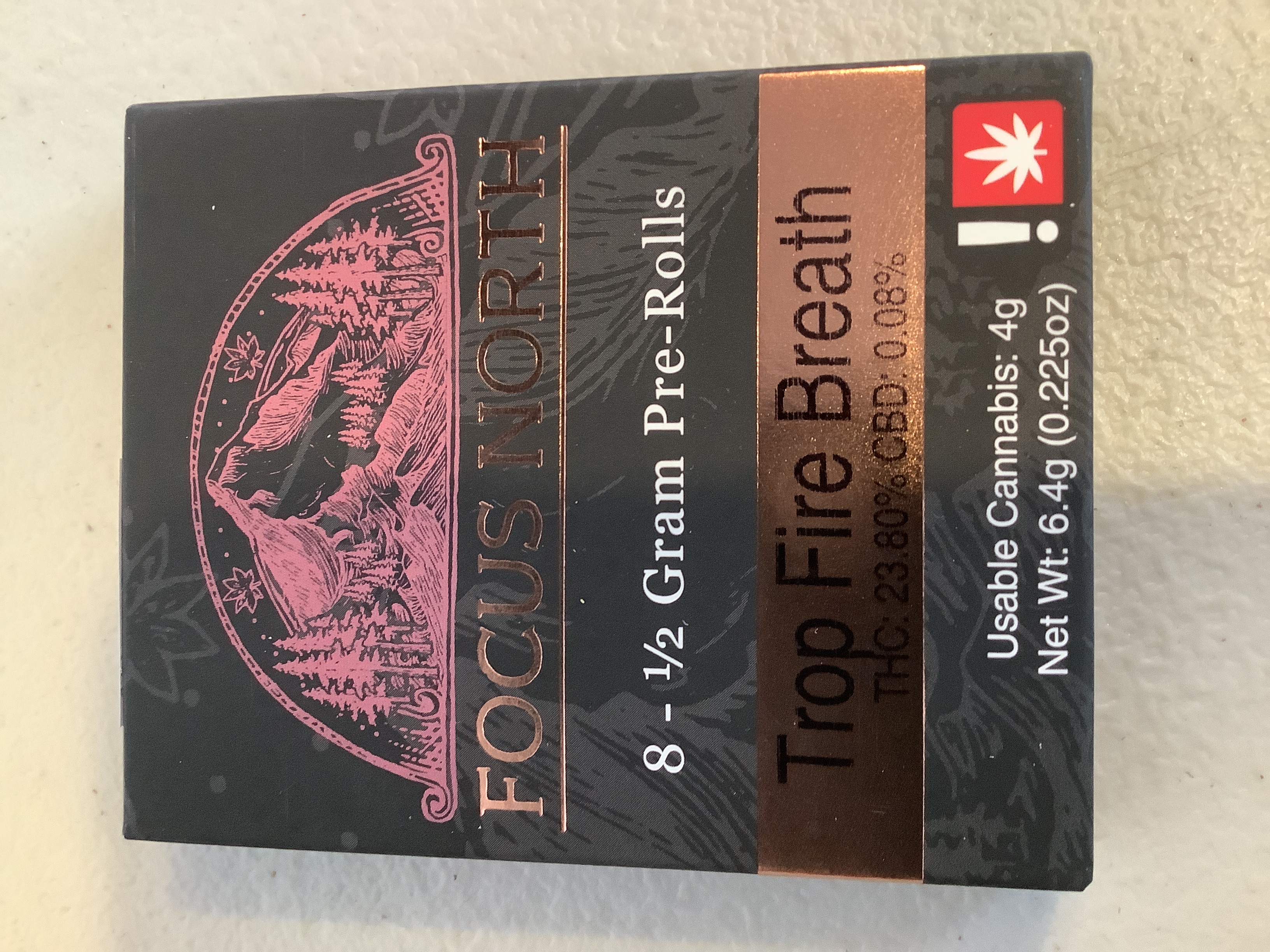 Photograph of product: Focus North - TROP FIRE BREATH - Preroll Pack - (4g) - H