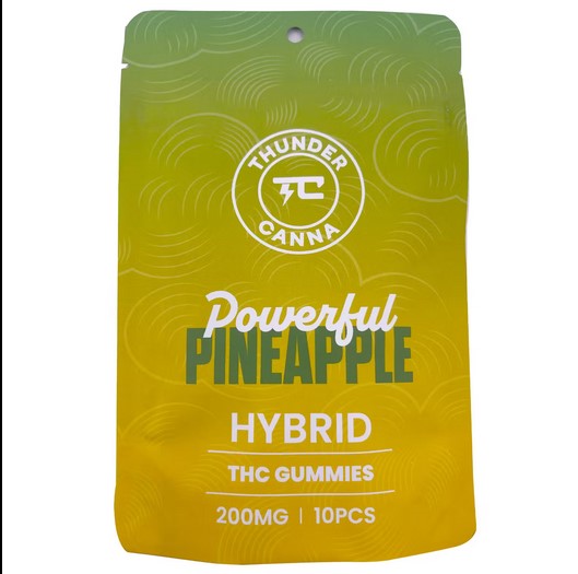 Photograph of Product: Thunder Canna - Pineapple - 200mg (10x20mg) Gummies