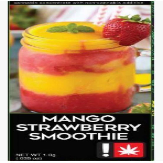 Photograph of product: Freshy Live Resin + Botanical Terps Carts: Mango Strawberry Smoothie - 