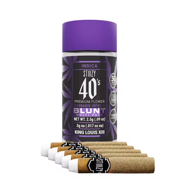 Photograph of product: 2.5G Mini Blunts Infused King Louis XIII 40's (5pk) - King Louis XIII