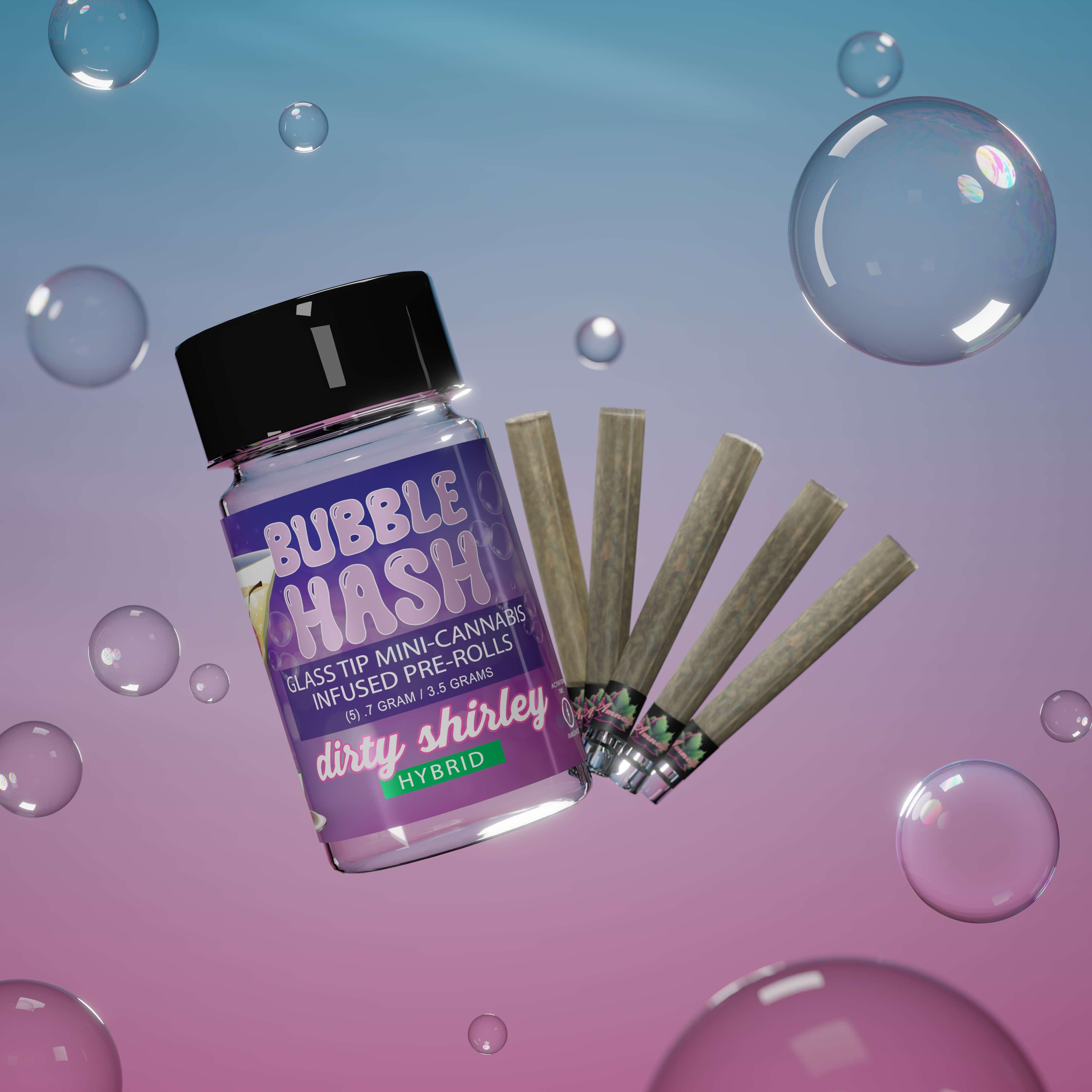 Photograph of product: Amnesia - 5-Pack .7g Bubble au chocolat Infused Prerolls - Dirty Shirley