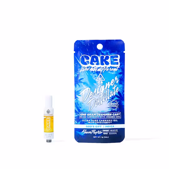 Photograph of Product: Cake | God's Gift - 1g - Indica- Cartridge