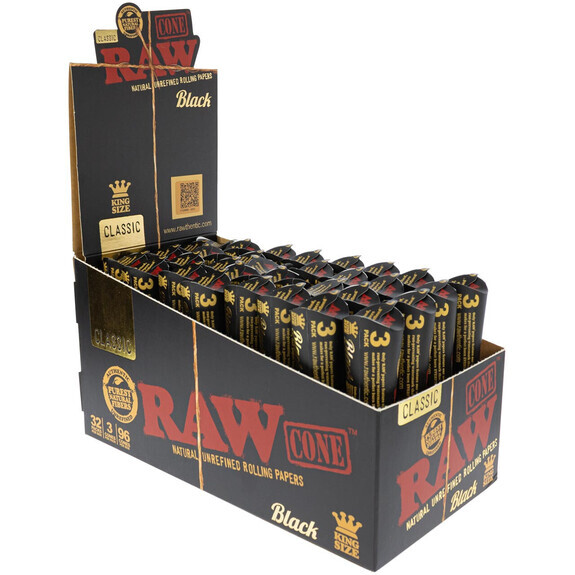 Photograph of product: RAW Black Classic King Size Cone 3pk $3