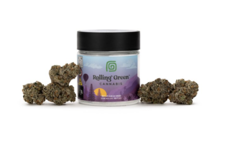Photograph of product: Rolling Green - Grandaddy Gelato (H) - 31.69% - Flower - 3.5g