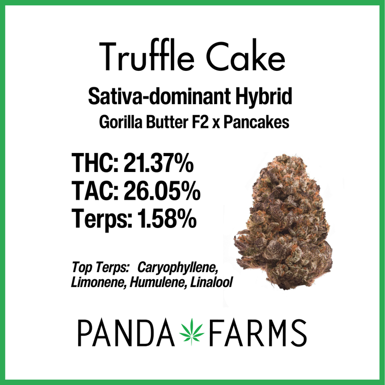 Photograph of product: Truffle  Cake | 3.5g Flower | Panda Farms