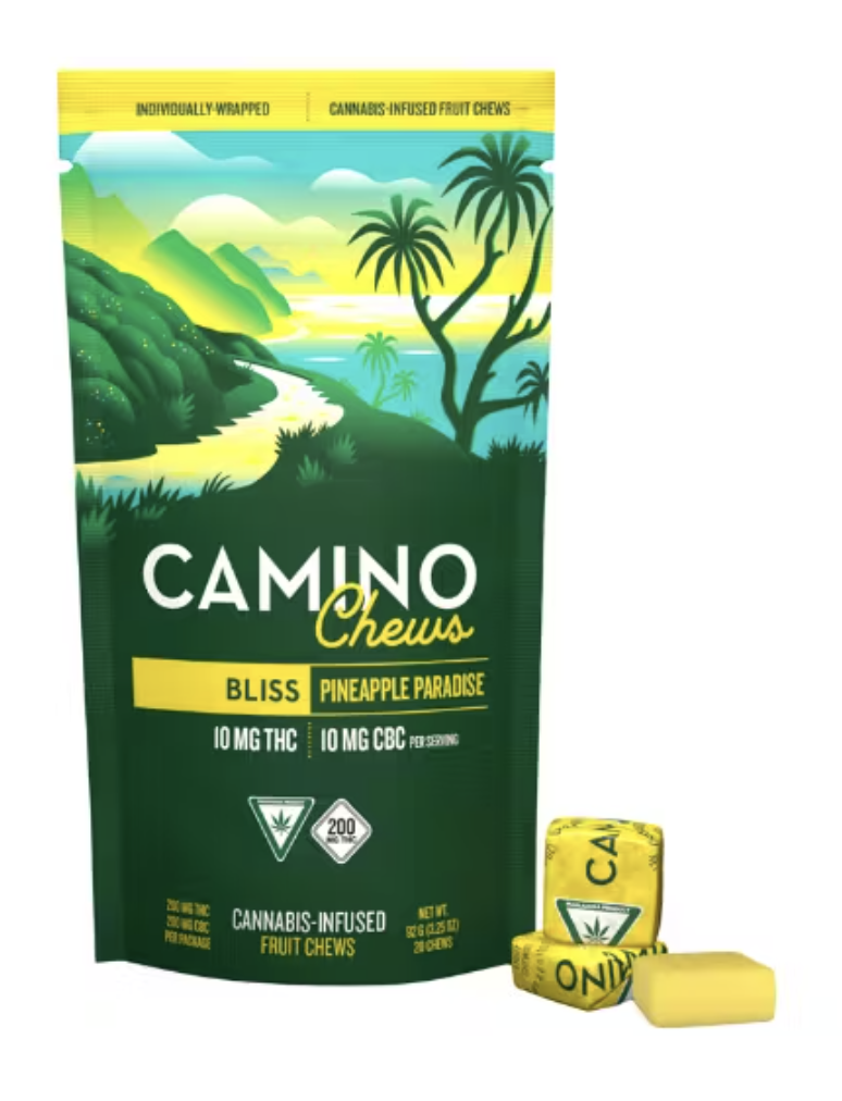 Photograph of product: Camino | Pineapple Paradise | 10:10 CBC | 200mg Fruit Chews