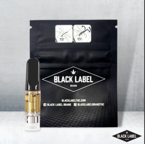 Photograph of product: Black Label Clemenberry Gelato (H) Distillate Vape Cartridge 1g