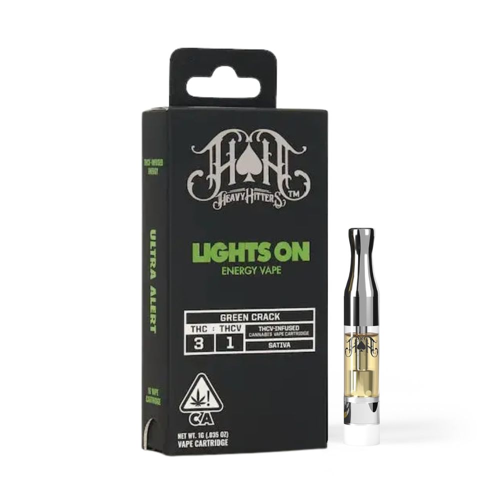 Photograph of product: LIGHTS ON TH-ouiV - GREEN CRACK 1G - HEAVY HITTERS
