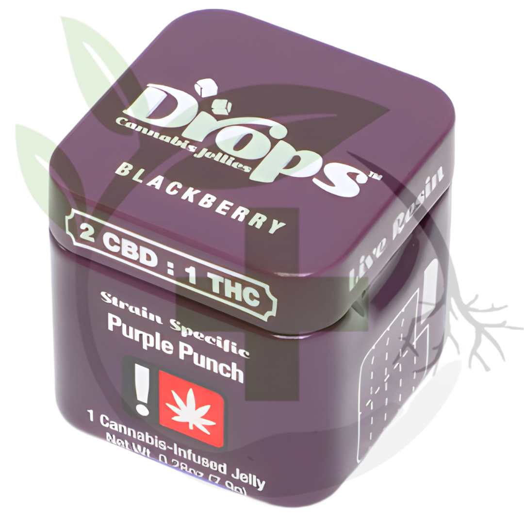 Photograph of product: *Gummy - TF - Drops - 2pc - GLS - Blackberry