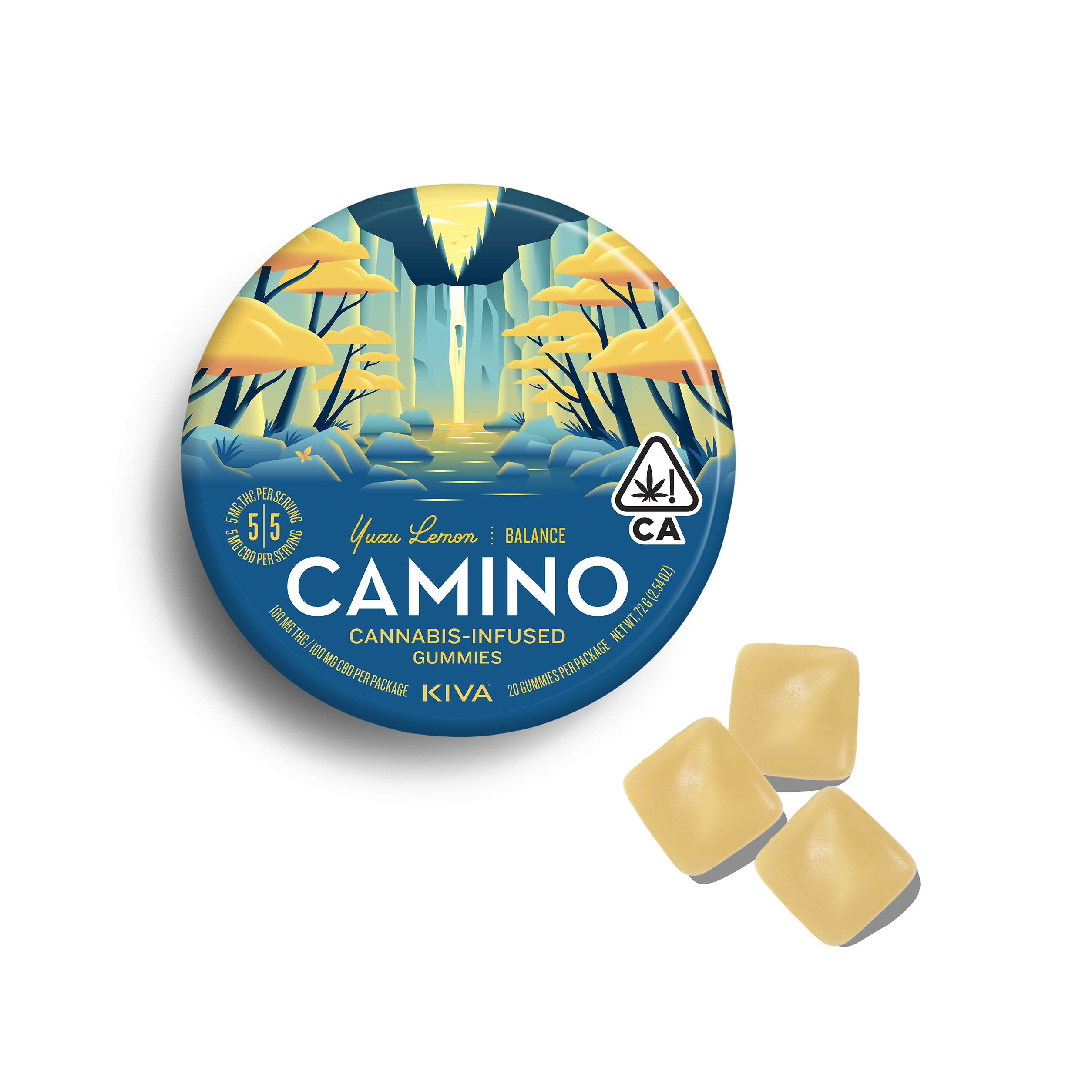 Photograph of product: Camino | Mango Serenity  | Balance Gummies | 1:1 | 100mg