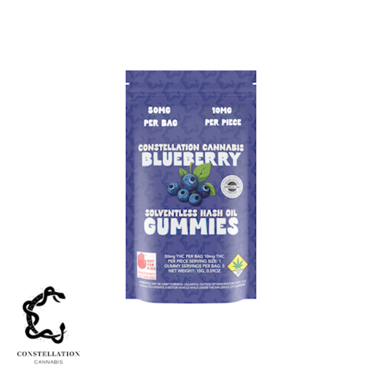 Photograph of product: Blueberry Gravity Gummies 5-pack | 50mg