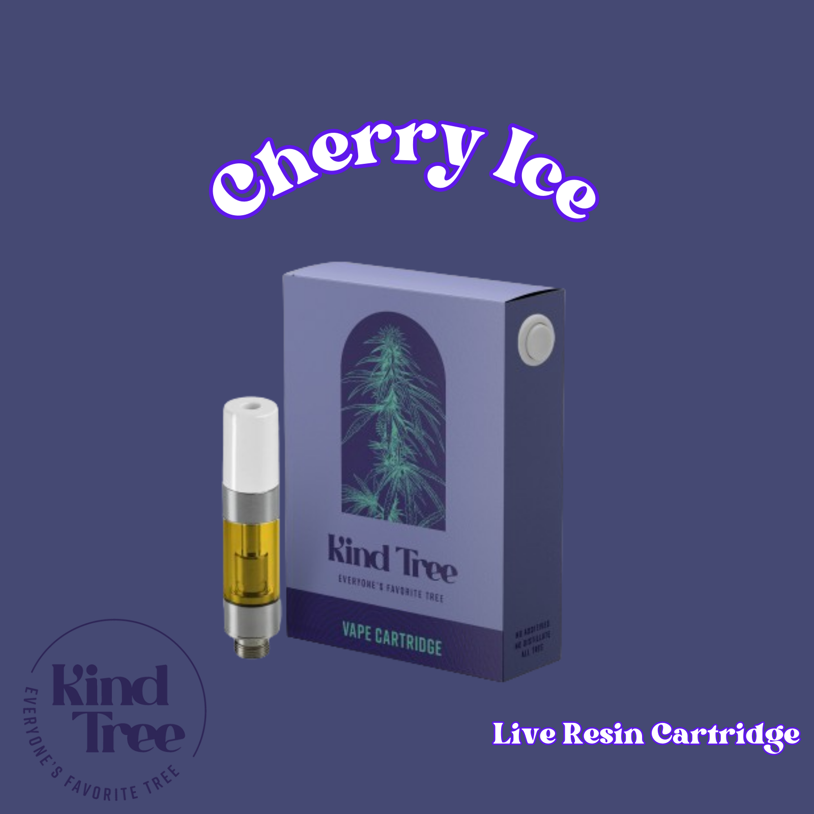 Photograph of product: Kind Tree Live Resin Cart | Cherry Ice | 1g (Oui'd)