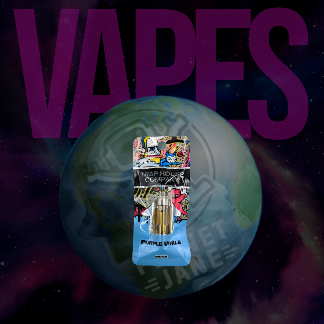 Photograph of product: Trap House Company - 1g Cart - Purple Urkle Oui'd