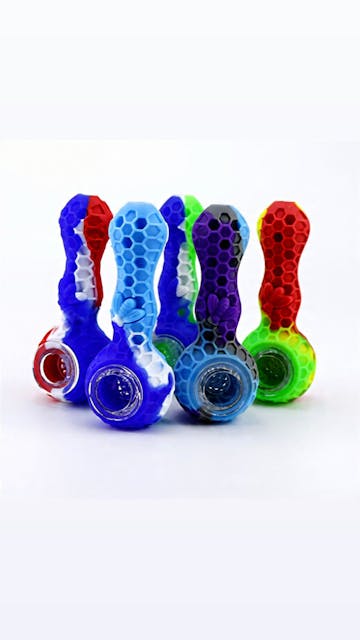 Photograph of product: Silicone Honey Comb Hand Pipe - 
