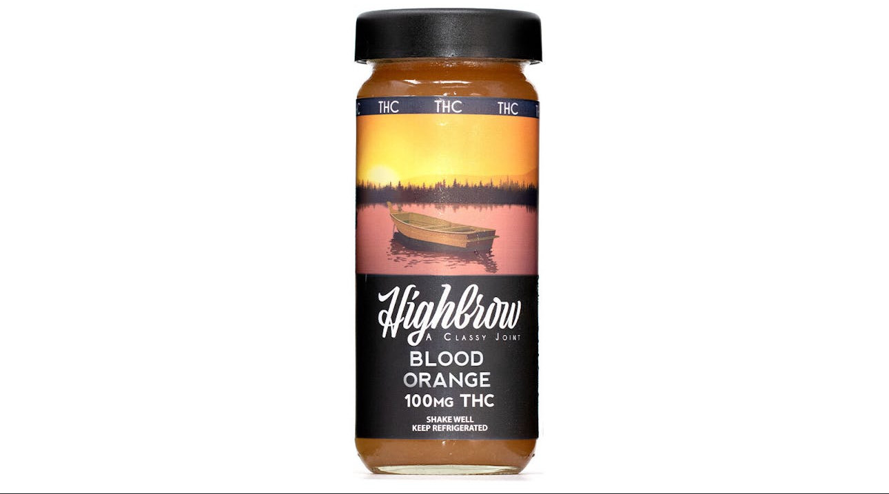 Photograph of product: Highbrow: 100mg Blood Orange Drink
