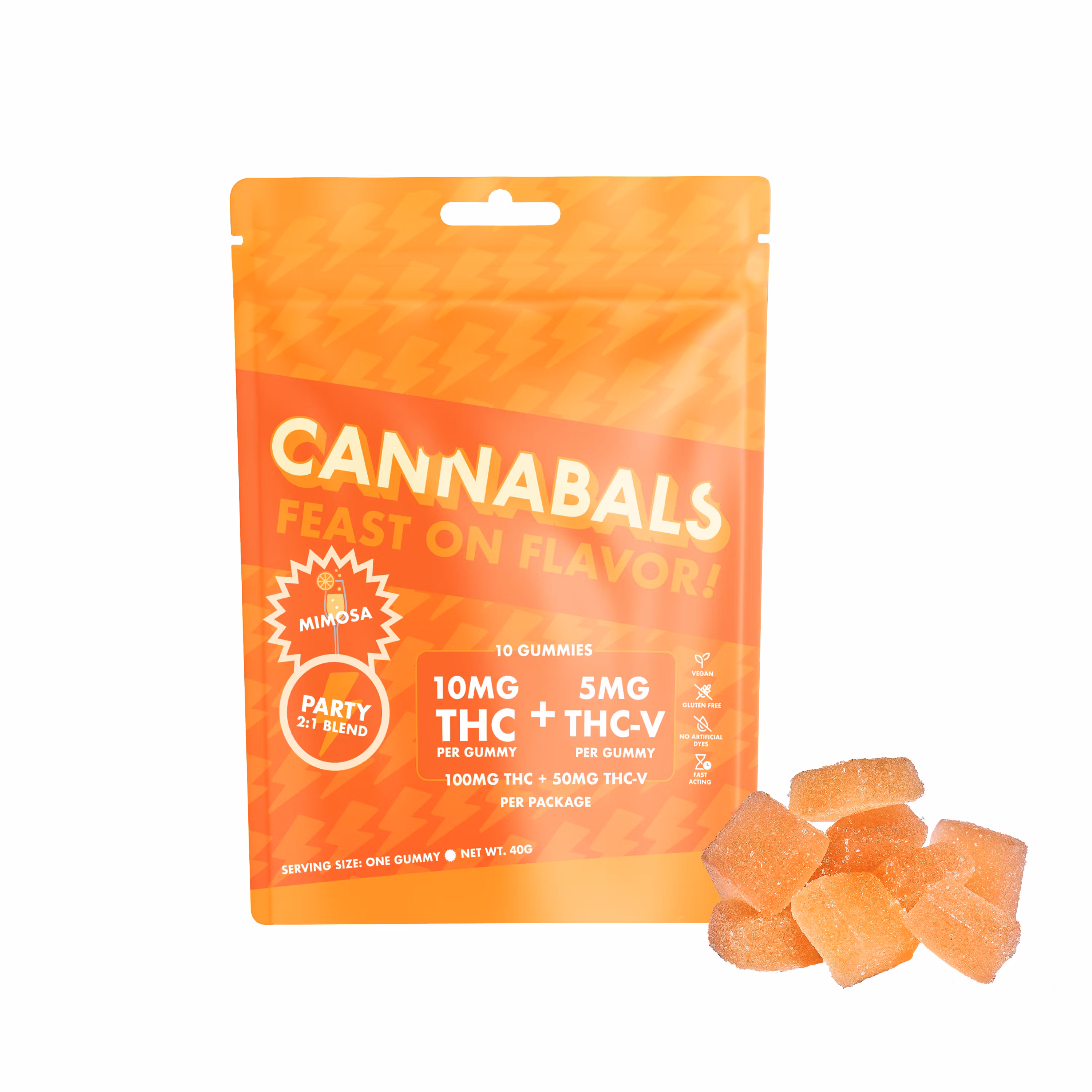 Photograph of product: Cannabals | Mimosa | Party TH-oui:TH-ouiv | 100mg | 10ct