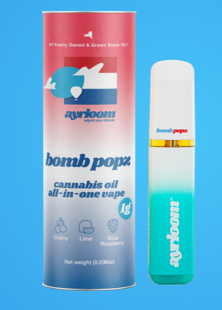 Photograph of Product: Ayrloom AU | Vape 1g AIO | Bomb Popz