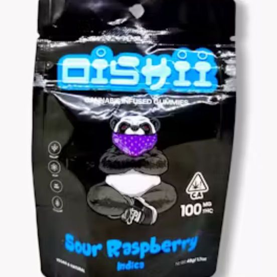 Photograph of product: Sour Raspberry Gummies 100mg - 