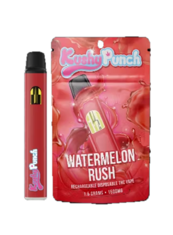 Photograph of Product: Kushy Punch Watermelon Rush Disposable Vape Rec