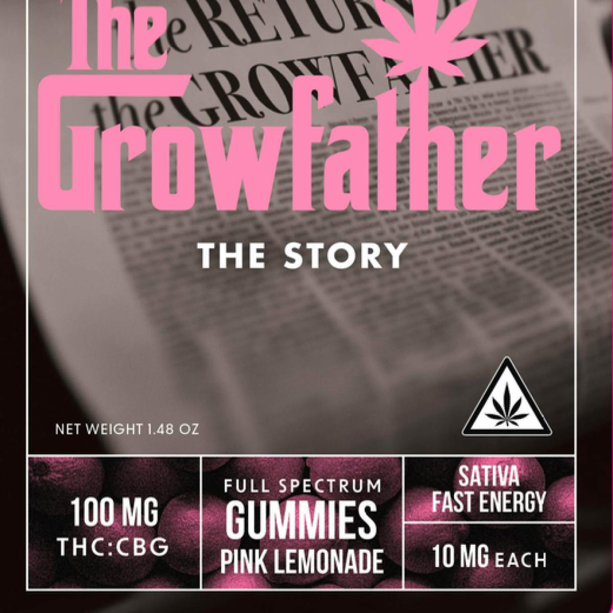 Photograph of product: Growfather | Fast Energy | Pink Lemonade | 10pk | 100mg