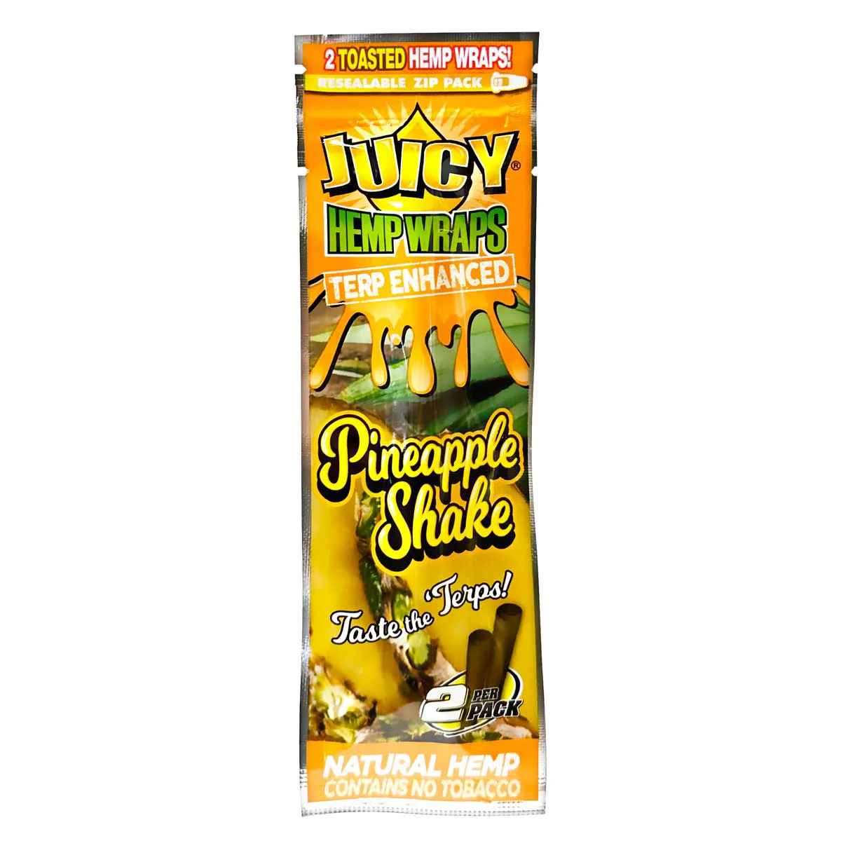 Photograph of product: JCY | Juicy Jay's 2pk Hemp Wraps | Pineapple Shake