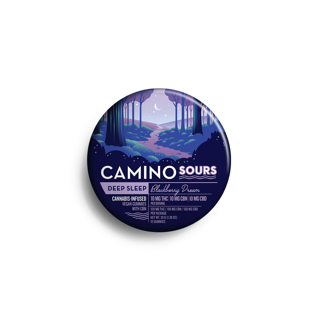 Photograph of product: Camino - Sours Blackberry Dream CBN 1:1 (Deep Sleep) Gummies 10pk - 100mg