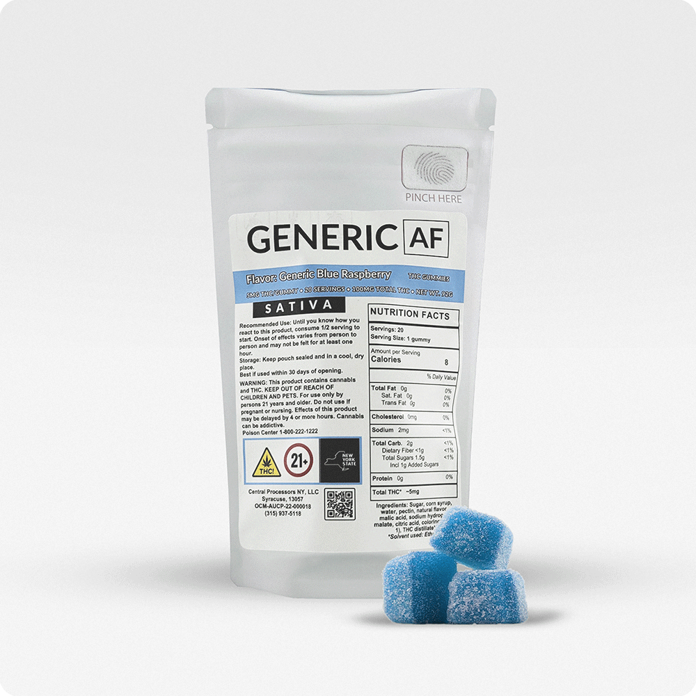 Photograph of Product: Generic AF | Blue Rasberry | Gummies