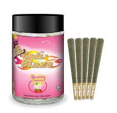 Photograph of product: Infused Pre-Roll Pack | Strawberry Lemonade | 5 x .7g | Cali-Blaze