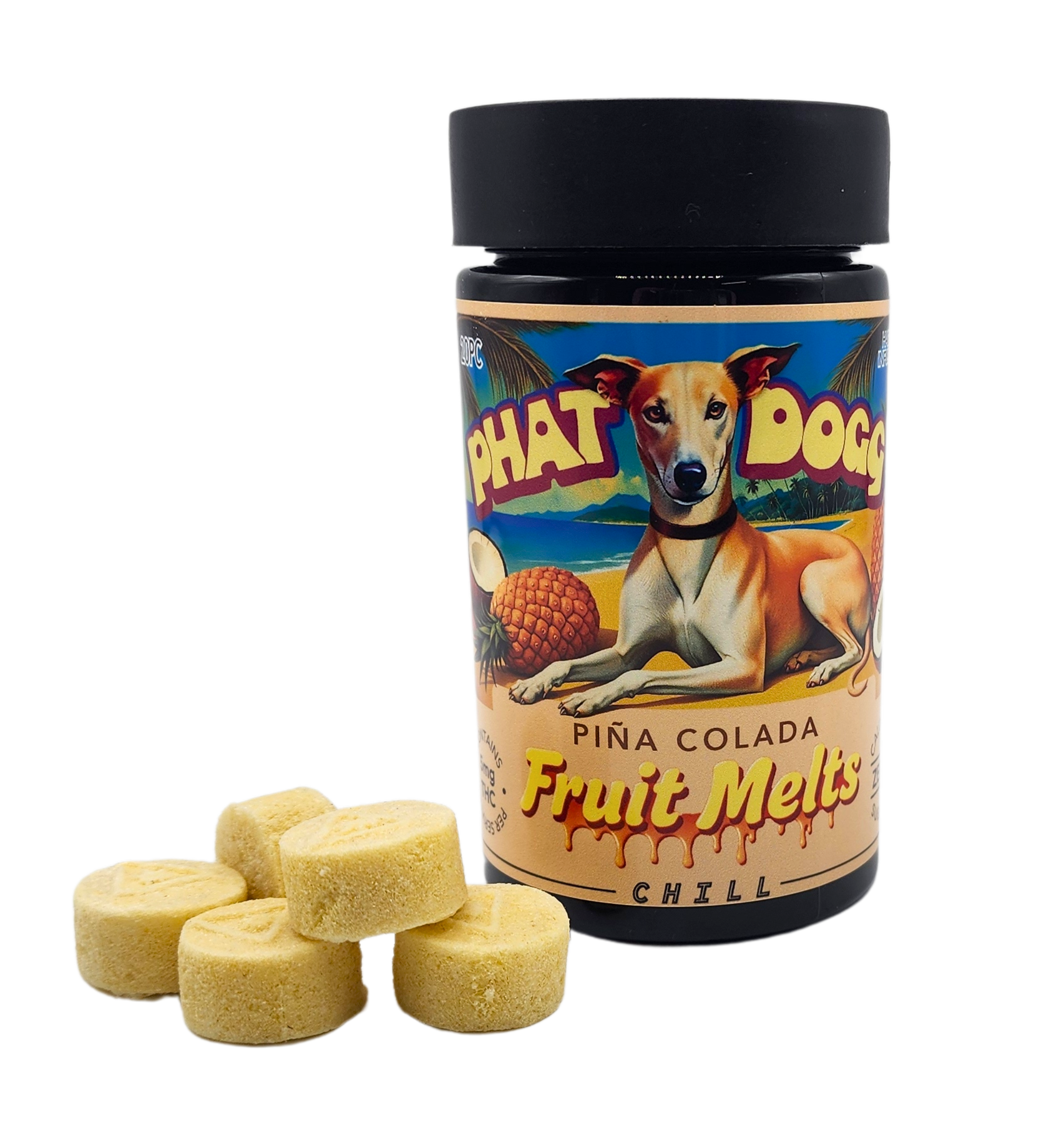 Photograph of product: Pina Colada Live au chocolat Rosin Fruit Melts