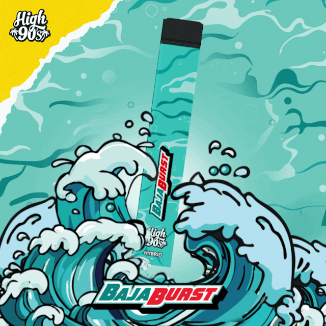 Photograph of product: High 90's | 1g - Baja Burst - AIO - Hybrid - 