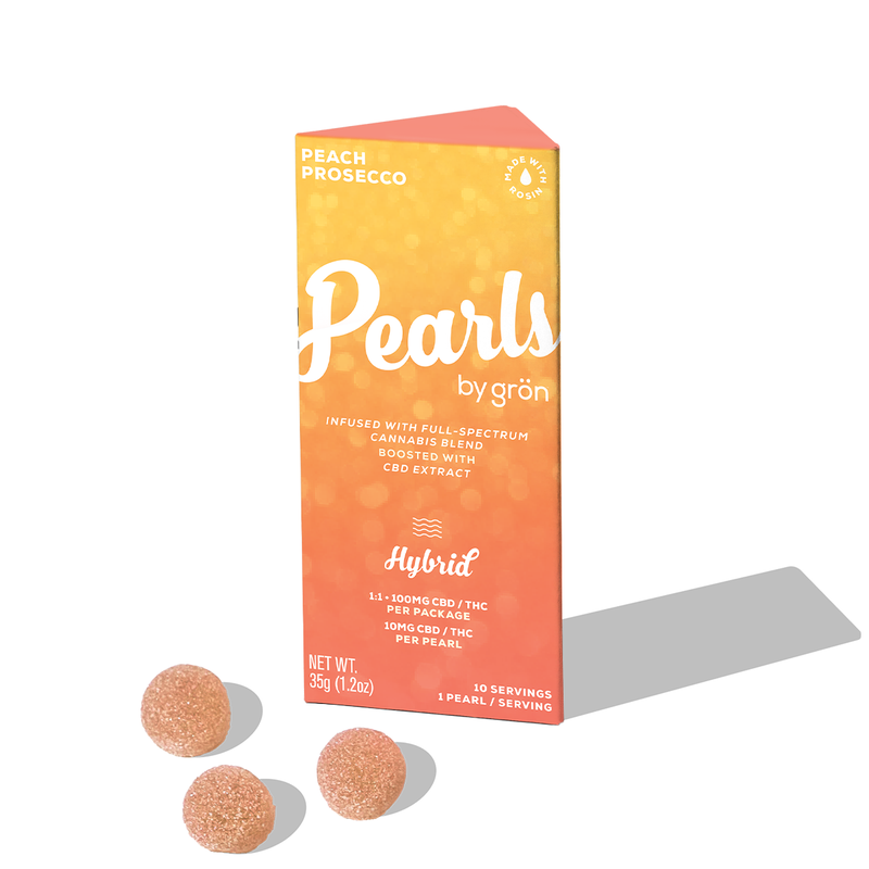 Photograph of product: Peach Prosecco Hybrid 1:1 | Gummies [10pk x 10mg]