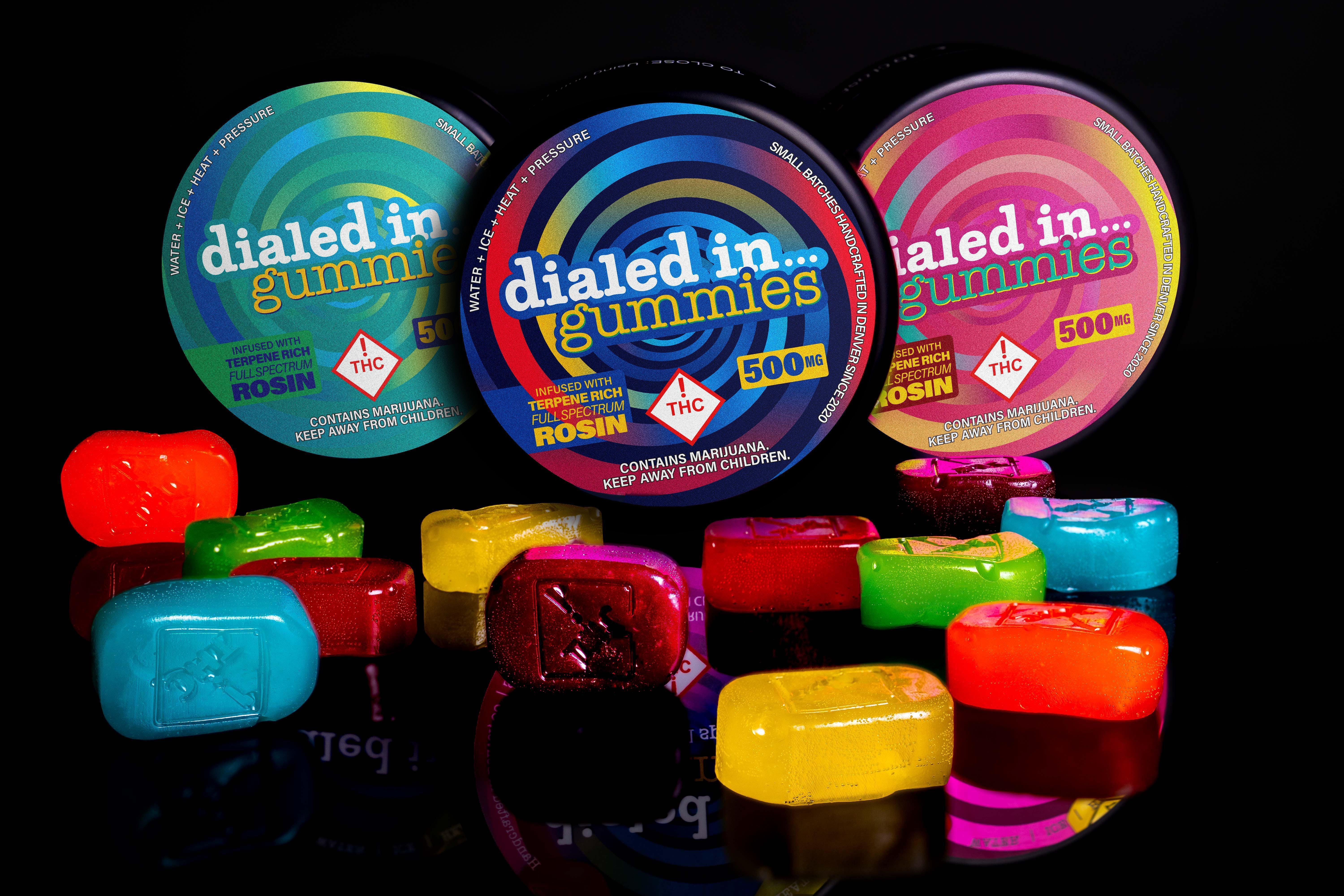 Photograph of product: Dialed in - Mimosa Blueberry - Super Boof - 500mg Gummies