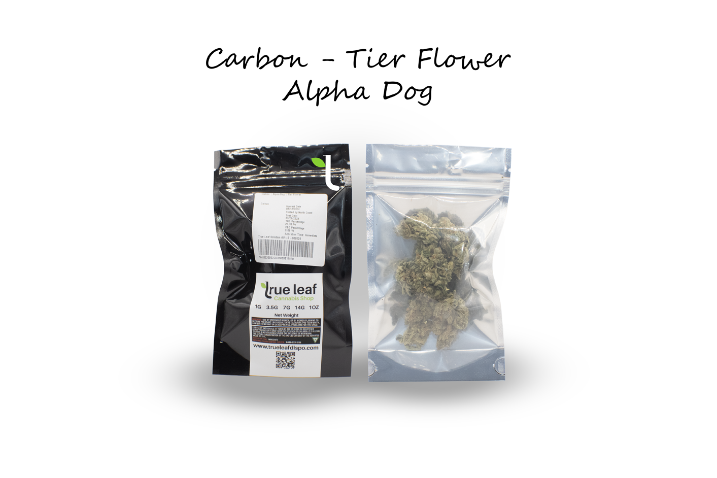 Photograph of product: Carbon | Alpha Dog | Tier Flower - 1g