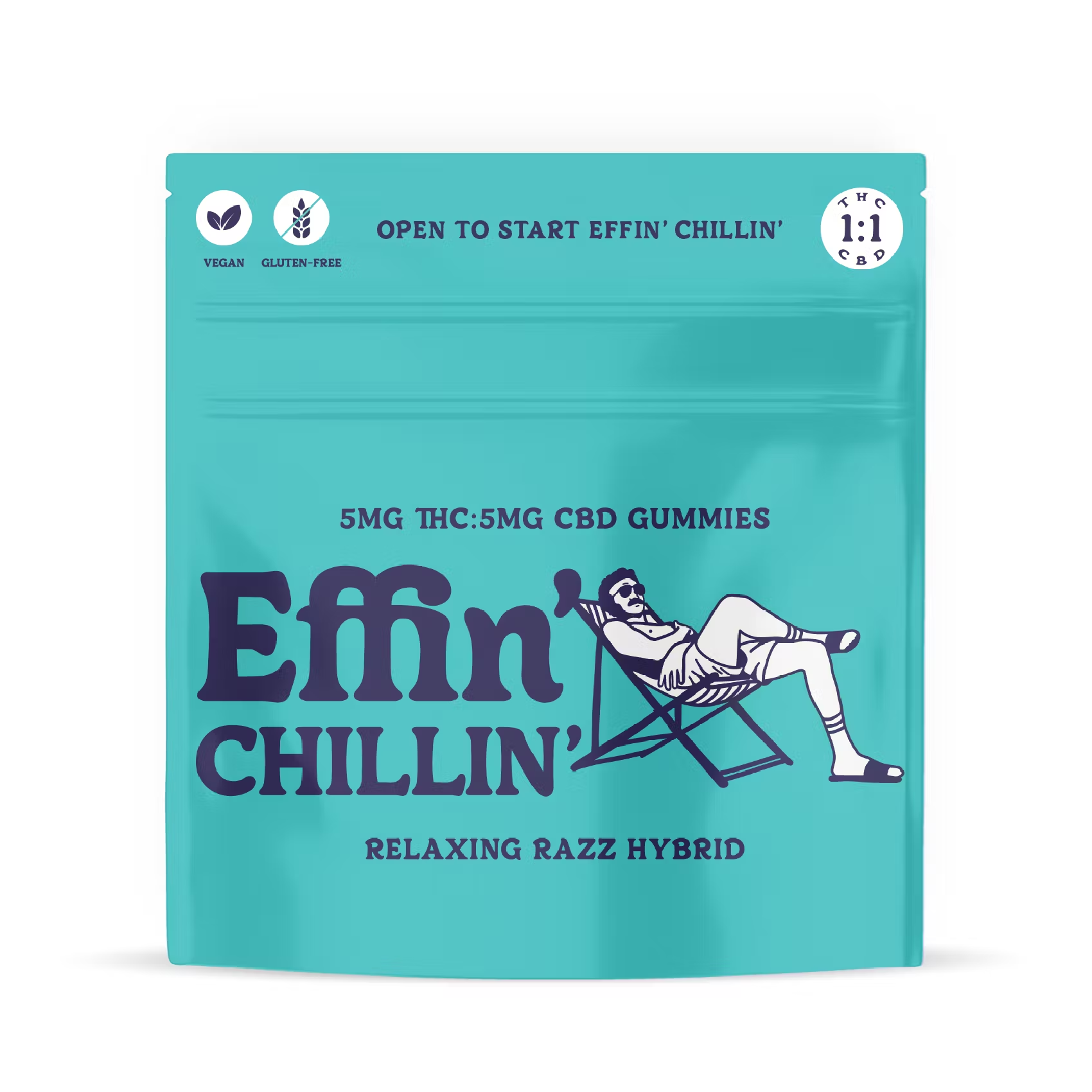 Photograph of product: Relaxing Razz | Chillin | Gummies | 1:1 TH-oui:CBD | 100MG