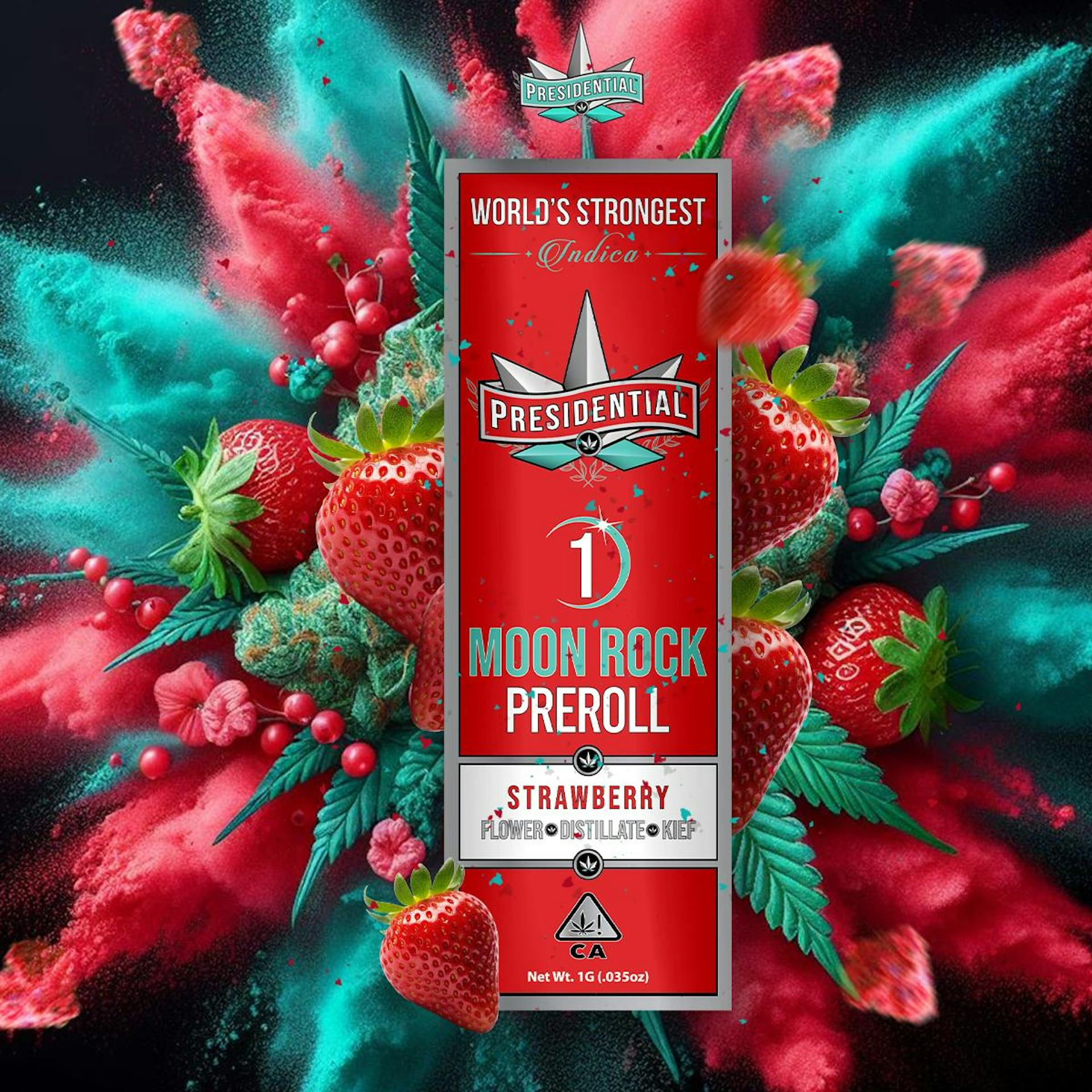 Photograph of product: Presidential | Strawberry | Infused Blunt | 1.5g