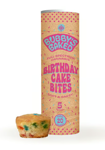 Photograph of product: Bubby's Baked | Baked Goods | Birthday Cake Bites | 5pk/100mg