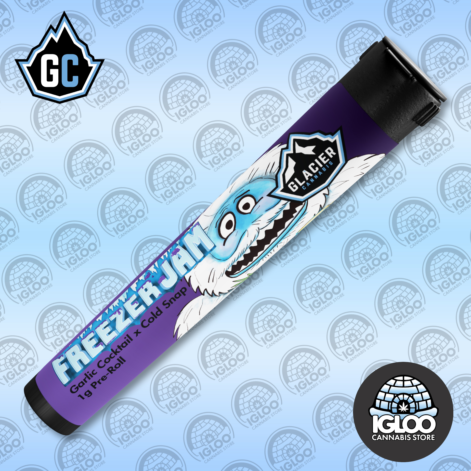 Photograph of product: Glacier | Pre-Roll | Freezer Jam (1g)
