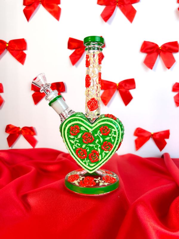 Photograph of product: Water Pipe | 8.5" | Secret Garden Glow in the Dark | Burning Love